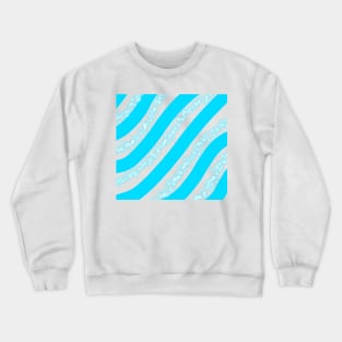 Blue watercolor glitter stripes art Crewneck Sweatshirt